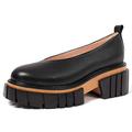 L37 - Damen Plateau Pumps Slow Down Baby Loafer, Naturleder, Damen Schuhe, Handgefertigte Schuhe, Einzigartiger Stil, Bequem und Elegant