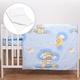 5 Piece Bedding Set Duvet Pillow with Covers & Cotton Sheet for 140x70 cm Baby Cot Bed (Ladders Blue)