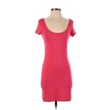 H&M Casual Dress - Mini: Pink Solid Dresses - Women's Size Small