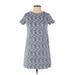 Ann Taylor LOFT Casual Dress - Shift: Blue Dresses - Women's Size 0 Petite