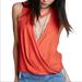 Free People Tops | Free People So Fine Draped Faux Wrap Choker Tank | Color: Orange | Size: Xs