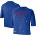 Women's Nike Royal Philadelphia 76ers Courtside Splatter Cropped T-Shirt