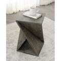Signature Design by Ashley Zalemont Solid Wood Abstract End Table Wood in Gray | 22 H x 14 W x 14 D in | Wayfair A4000509