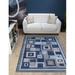 White 36 x 24 x 0.1 in Area Rug - JENIN HOME FURNISHING Majestic Indoor Area Rug 03712b L.Gray/Navy Polyester | 36 H x 24 W x 0.1 D in | Wayfair