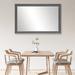 Lark Manor™ Morgan Wood Framed w/ Safety Backing Ideal for Bathroom/Vanity Mirror Metal in Gray | 32 H x 26 W x 1 D in | Wayfair