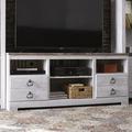 Signature Design by Ashley Willowton Entertainment Center for TVs up to 70" Wood in Brown/White | Wayfair W267W3