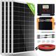 ECO-WORTHY 2kWh solaranlage 480W 12V Solarpanel Kit mit Wechselrichter Solarmodul System für