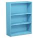 Furinno Jaya Wooden 3 Tier Adjustable Home Bookcase Display Shelf, Light Blue - 27.5