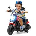 Maxmass Kids Kids Electric Motorbike, 6V Battery Powered Electric Motorcycle with Headlight, Music, USB/TF/AUX Port, Detachable Training Wheels, Children Ride on Car for 18+ Months Boys Girls (Red)