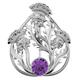 CAIRN Small Sterling Silver Scottish Thistle Brooch With Amethyst - Baird. Scottish Jewellery 6122