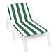 Soft Striped Sun Lounger Seat Cover Folding Sunbed Model LIMA BLADE GREEN