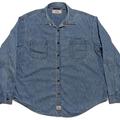 Levi's Shirts | Levis Signature Mens L Long Sleeve Button Up Denim Western Rockabilly Shirt Euc | Color: Blue | Size: L