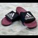 Adidas Shoes | Adidas Slides Size 6 | Color: Black/Pink | Size: 6