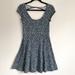 American Eagle Outfitters Dresses | American Eagle Blue Floral Skater Mini Dress | Color: Black/Blue | Size: S