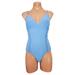 Jessica Simpson Swim | Jessica Simpson Rose Bay Textured Eyeshadow Blue One Piece Swimsuit Size L | Color: Blue | Size: L