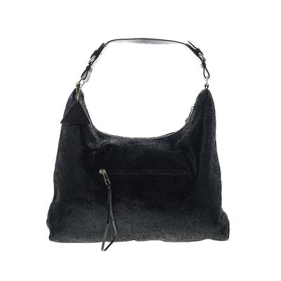 Sorial Leather Hobo Bag: Black Solid Bags