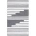 Gray/White 72 x 48 x 0.2 in Indoor Area Rug - Safavieh Kilim 448 Area Rug In Ivory/Dark Gray Polyester | 72 H x 48 W x 0.2 D in | Wayfair KLM448H-4
