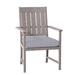 Summer Classics Croquet Patio Dining Armchair w/ Cushions in Gray | 37.75 H x 24.25 W x 25.5 D in | Wayfair 333024+C3106343N