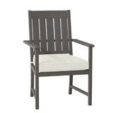 Summer Classics Croquet Patio Dining Armchair w/ Cushions in Gray | 37.75 H x 24.25 W x 25.5 D in | Wayfair 333031+C3104076W4076