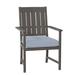 Summer Classics Croquet Patio Dining Armchair w/ Cushions in Gray | 37.75 H x 24.25 W x 25.5 D in | Wayfair 333031+C310750W750