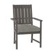 Summer Classics Croquet Patio Dining Armchair w/ Cushions in Gray | 37.75 H x 24.25 W x 25.5 D in | Wayfair 333031+C3104221W4221