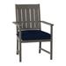 Summer Classics Croquet Patio Dining Armchair w/ Cushions in Gray | 37.75 H x 24.25 W x 25.5 D in | Wayfair 333031+C3104278N