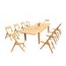 Winston Porter Cimara Rectangular 10 - Person 125" Long Teak Outdoor Dining Set Wood/Teak in Brown/White | 125 W x 43 D in | Wayfair