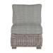 Summer Classics Rustic Woven Sectional Slipper Chair Wicker/Rattan in Gray | 32 H x 26 W x 37.5 D in | Outdoor Furniture | Wayfair