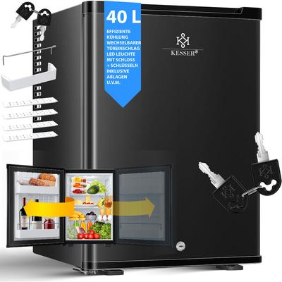 KESSER® Minikühlschrank mit Schloss Minibar 40 Liter Nutzinhalt Leise 22db Abschließbar Image