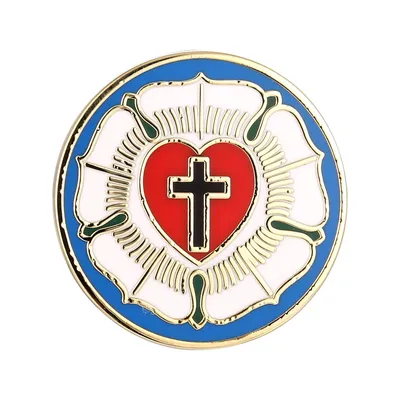 Luther's Rose Seal Lutheran Lutheranism Pin Religion Sect Christian Seal Insignia Badge