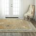 Alora Decor Muse Ivory, Toast, and Peach Floral Hand-knotted Wool Rug