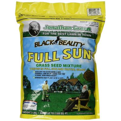 Jonathan Green 10860 Black Beauty Full Sun Grass Seed Mixture, 3 Lb - 3 Lb