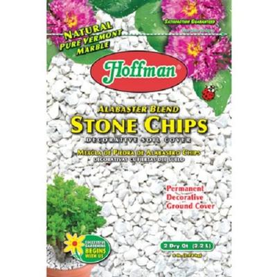 Hoffman 14102 Alabaster Blend Stone Chips Decorative Soil Covers, 2 Qt