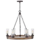 Sawyer Single Tier 24" Wide 6-Light Chandelier