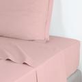 Drap plat satin de coton 240x300 rose