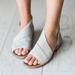 Free People Shoes | Free People Mont Blanc Dove Grey Asymmetrical Leather Sandal Booties 40 | Color: Gray | Size: 9-9.5, Eur 40