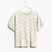 Madewell Tops | Madewell Textured Puff-Sleeve Knit Top | Color: Blue/Cream | Size: M