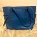 Michael Kors Bags | Michael Kors Blue Leather Laptop Purse (Briefcase) - W/ Mystery Matching Wallet | Color: Blue | Size: Os