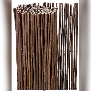 BRB - Sichtschutzmatte aus Weidenholz | Weidenmatte | Gartensichtschutz für Garten und Balkon aus Weide | Höhe 1,5 m | Länge 5 m | HxL: 1,5x5 m Image