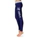 Women's Navy Rice Owls Plus Size Solid Yoga Leggings