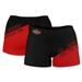 Women's Black Arkansas State Red Wolves Plus Size Color Block Shorts