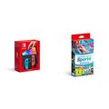 Nintendo Switch (OLED-Modell) Neon-Rot/Neon-Blau + Nintendo Switch Sports (inkl. Beingurt) - [Nintendo Switch]