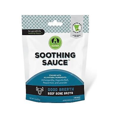 Stashios Soothing Sauce Beef Flavor Good Breath Powder Supplement for Dogs & Cats, 3-oz bag