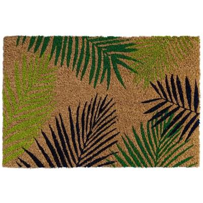 Kokosmatte 'Leaf' - Fußmatte aus Kokosfasern mit Blätter-Print - 40x60 cm Image