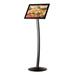 MT Displays Pedestal Curved Sign Holder Aluminum in Black/Gray | 49.69 H x 14.09 W x 14.09 D in | Wayfair UCUMBB0517X9005