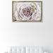 Rosdorf Park Floral Winter New York Flower & Roses - Floater Frame Graphic Art Print on Canvas in White/Brown | 36 H x 54 W x 1.5 D in | Wayfair