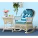 Bayou Breeze Baney Rocking Chair Cotton in Blue/Brown/Red | 39 H x 28 W x 30 D in | Wayfair 0F3B1279B887476FB451C01576214844