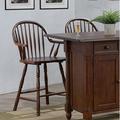 Canora Grey Chaggai Solid Wood 24" Counter Stool Wood in Brown | 41 H x 23.5 W x 21 D in | Wayfair 093DAC90D1A1496AAB84A8EF76D82557