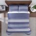 Serta Simply Comfort Billy Stripe Quilt 3PC Polyester/Polyfill/Microfiber in Blue | King | Wayfair 14013000276