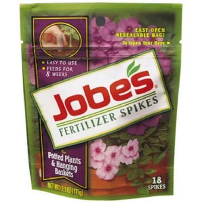 Jobe's 06105 Potted Plant & Hanging Plant Spike, 6-18-6, 18-Pack